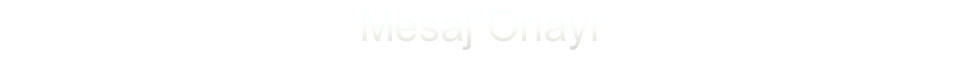 Mesaj Onayı